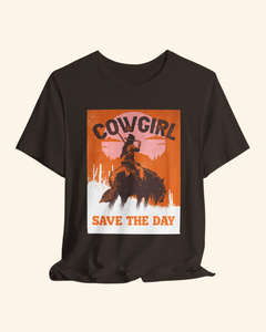 Cowgirl Save the Day Graphic T-Shirt unisex t-shirt product image 7