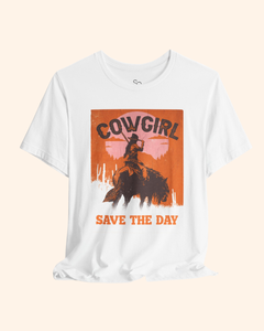 Cowgirl Save the Day Graphic T-Shirt unisex t-shirt product image 2