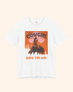 Cowgirl Save the Day Graphic T-Shirt unisex t-shirt product image 8