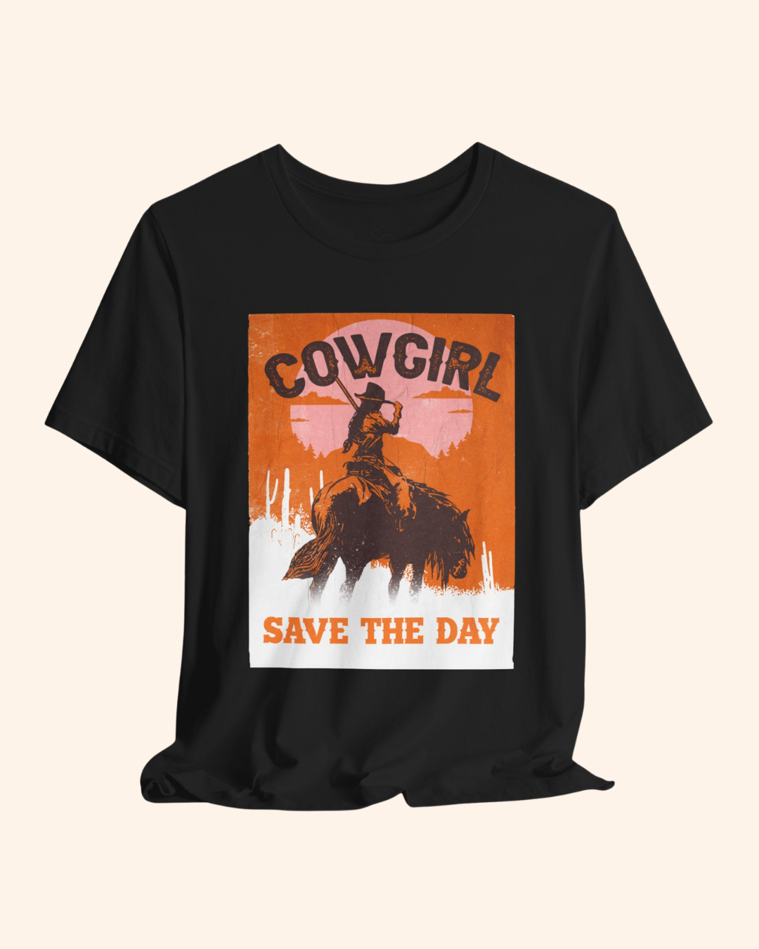 Cowgirl Save the Day Graphic T-Shirt unisex t-shirt product image 10