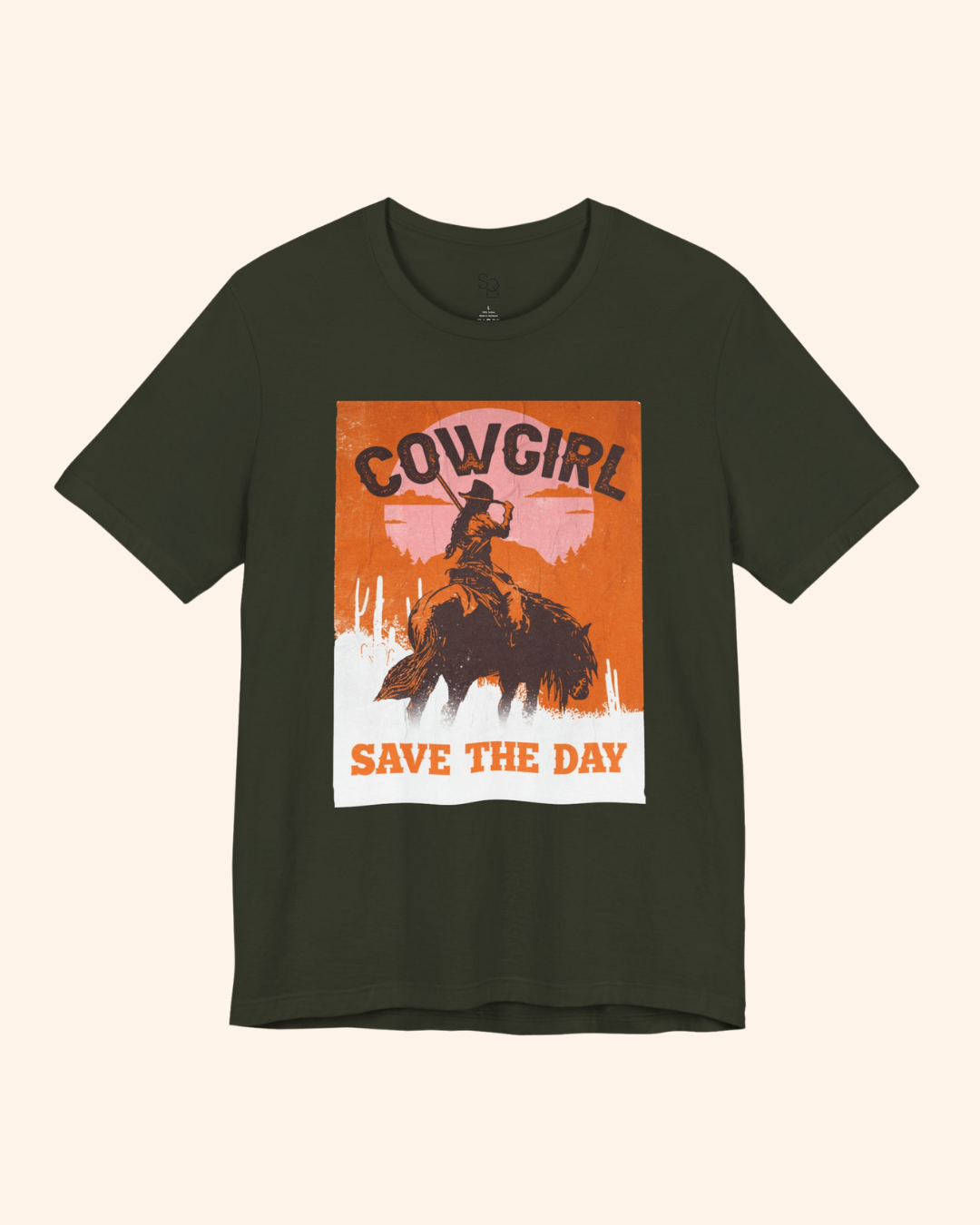 Cowgirl Save the Day Graphic T-Shirt unisex t-shirt product image 4
