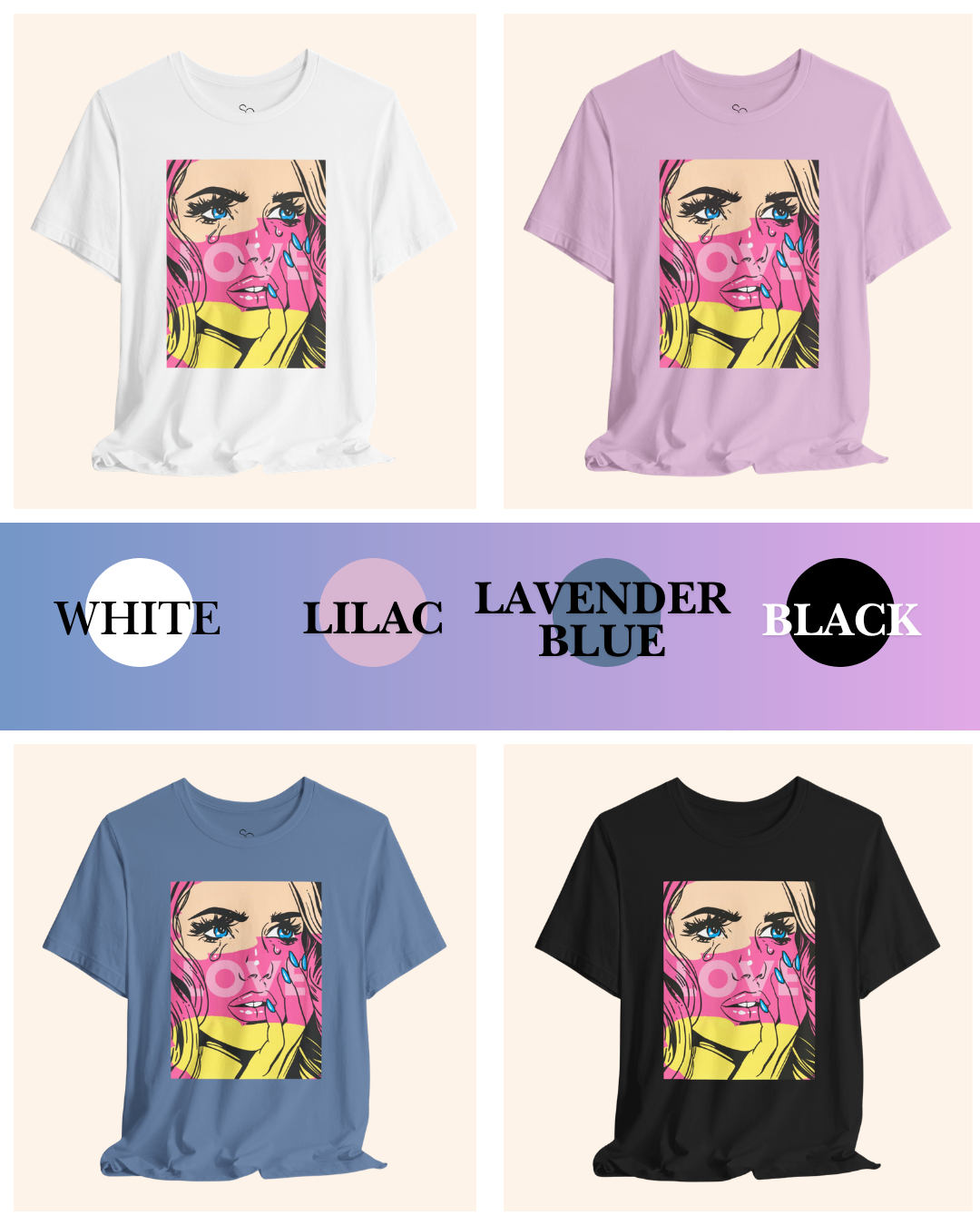 Pop Art Woman Graphic T-Shirt unisex t-shirt product image 6