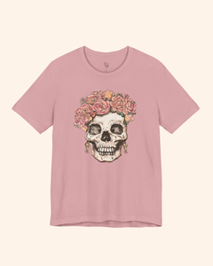 Flower Girl Floral Skull Graphic T-Shirt unisex t-shirt product image 5