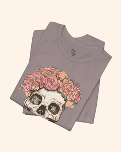 Flower Girl Floral Skull Graphic T-Shirt unisex t-shirt product image 10