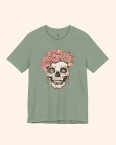Flower Girl Floral Skull Graphic T-Shirt unisex t-shirt product image 4