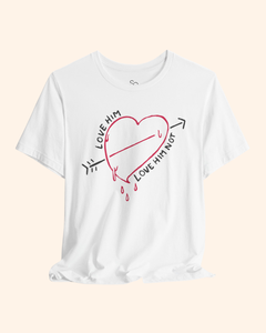 Love Him, Love Him Not Heart Graphic T-Shirt unisex t-shirt product image 7