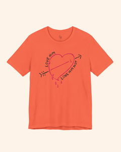 Love Him, Love Him Not Heart Graphic T-Shirt unisex t-shirt product image 2