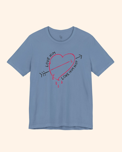 Love Him, Love Him Not Heart Graphic T-Shirt unisex t-shirt product image 3