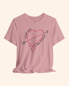 Love Him, Love Him Not Heart Graphic T-Shirt unisex t-shirt product image 4