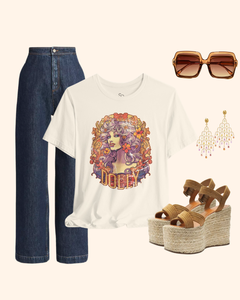 Hey Doll Retro Portrait Graphic T-Shirt unisex t-shirt product image 1