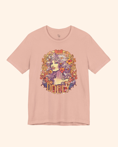 Hey Doll Retro Portrait Graphic T-Shirt unisex t-shirt product image 4