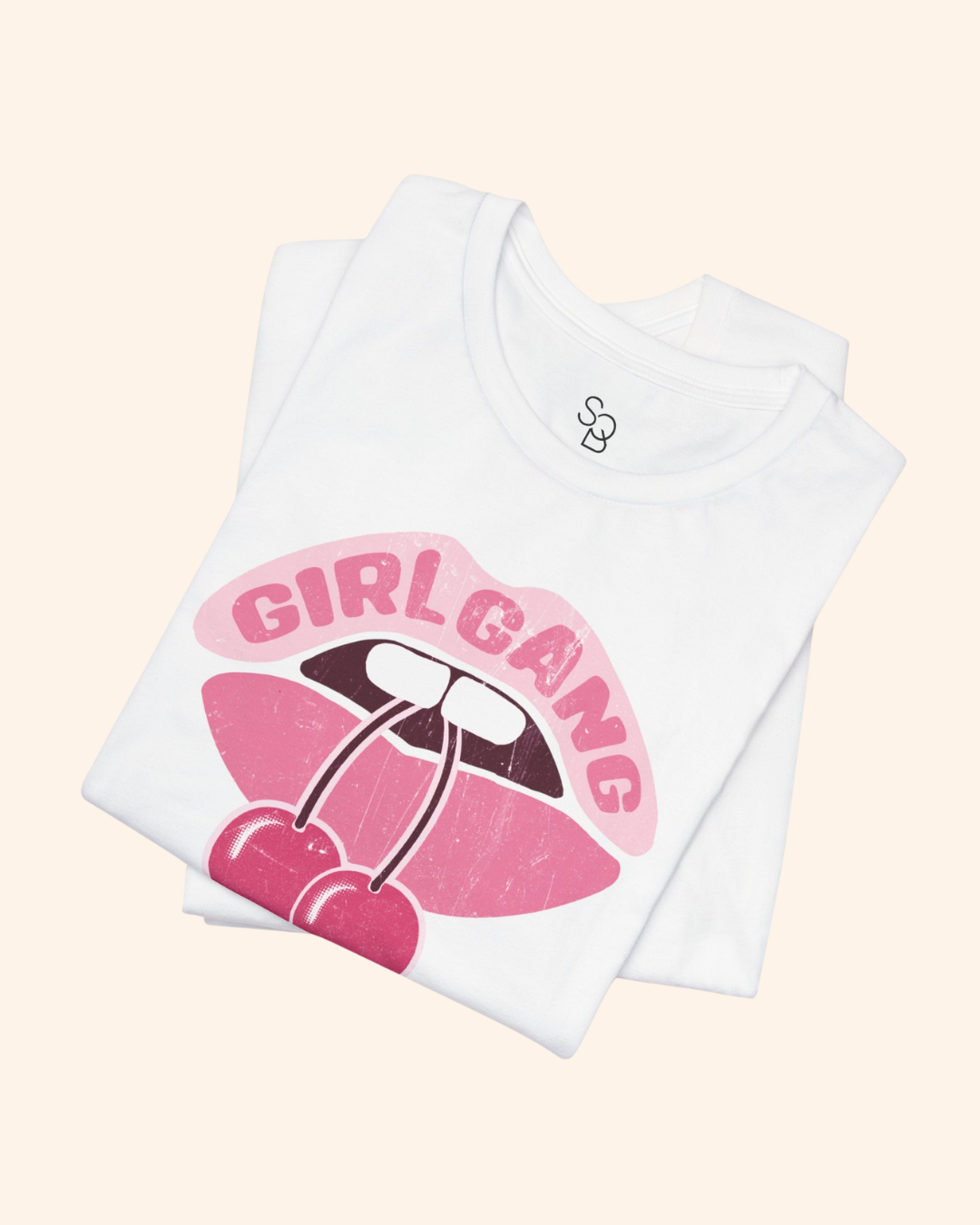 Girl Gang Cherry Lips Graphic T-Shirt unisex t-shirt product image 5