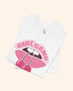 Girl Gang Cherry Lips Graphic T-Shirt unisex t-shirt product image 5