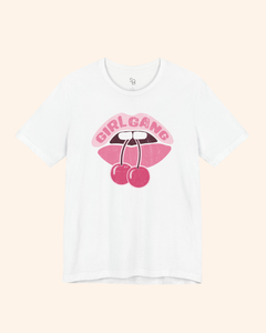 Girl Gang Cherry Lips Graphic T-Shirt unisex t-shirt product image 6