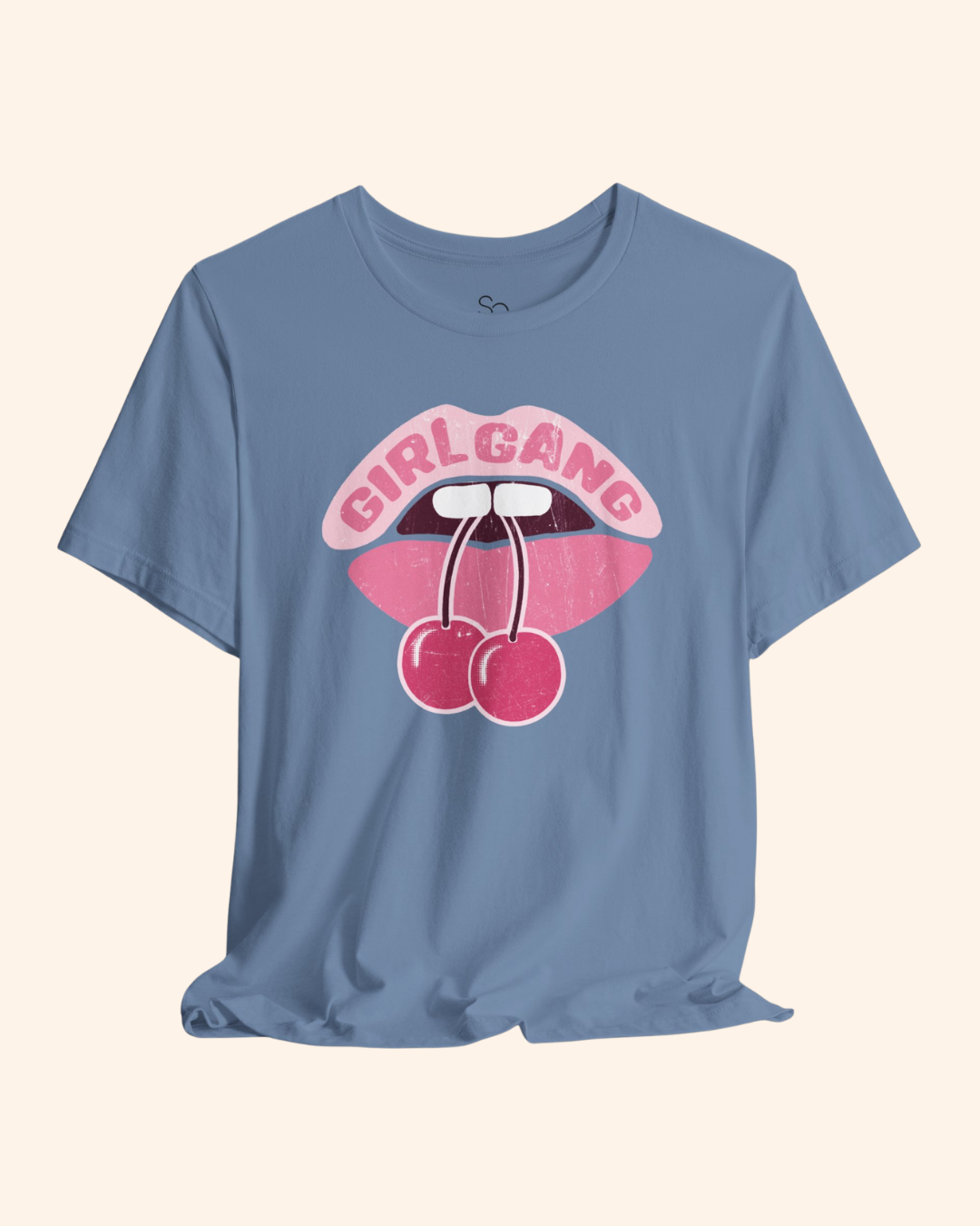 Girl Gang Cherry Lips Graphic T-Shirt unisex t-shirt product image 2