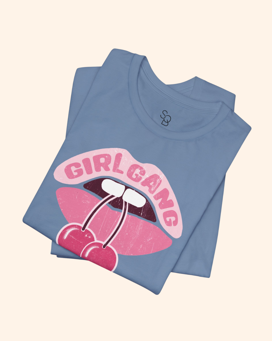 Girl Gang Cherry Lips Graphic T-Shirt unisex t-shirt product image 8