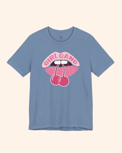 Girl Gang Cherry Lips Graphic T-Shirt unisex t-shirt product image 9