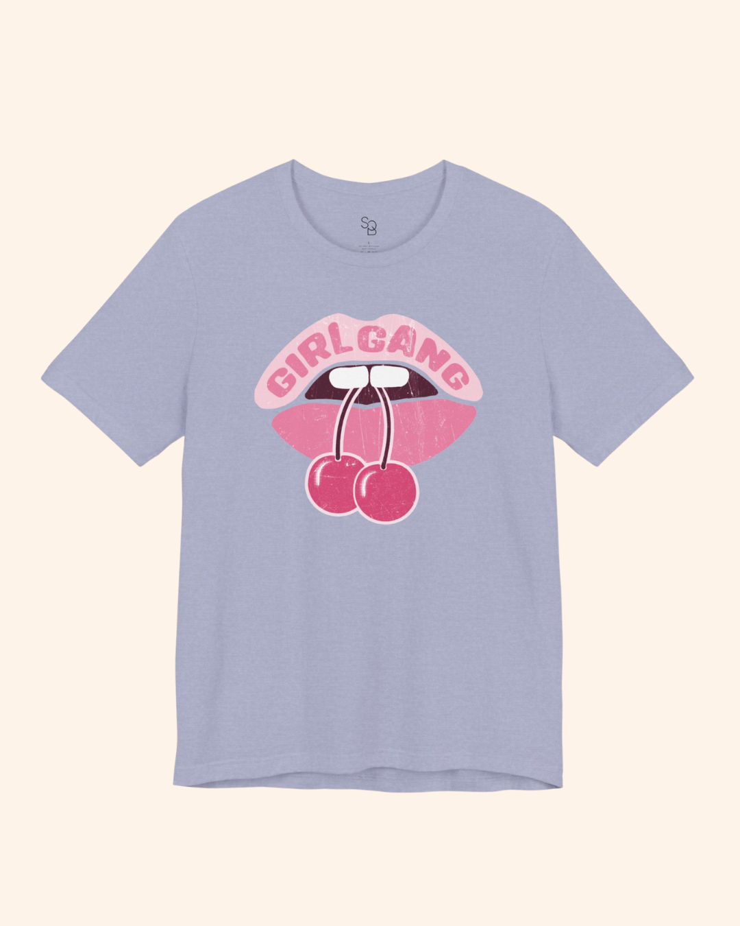 Girl Gang Cherry Lips Graphic T-Shirt unisex t-shirt product image 10