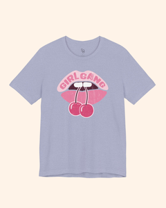 Girl Gang Cherry Lips Graphic T-Shirt unisex t-shirt product image 10