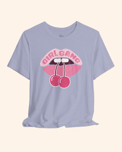 Girl Gang Cherry Lips Graphic T-Shirt unisex t-shirt product image 11