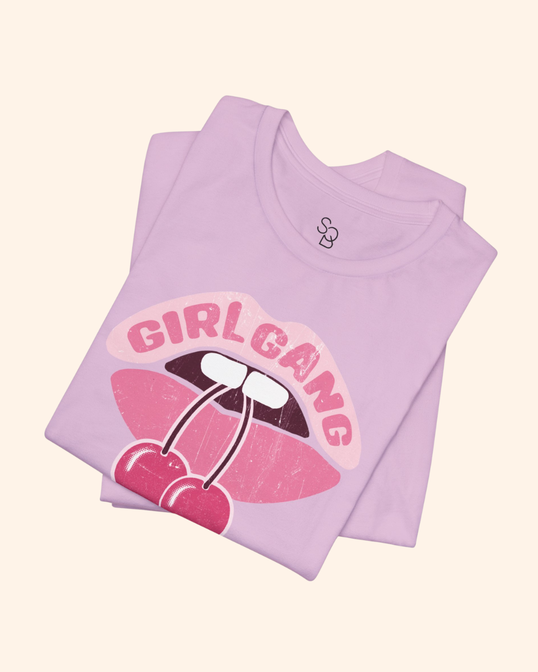 Girl Gang Cherry Lips Graphic T-Shirt unisex t-shirt product image 4