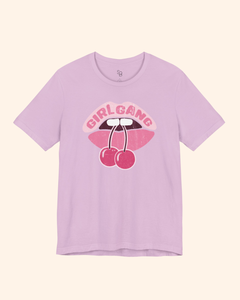 Girl Gang Cherry Lips Graphic T-Shirt unisex t-shirt product image 13