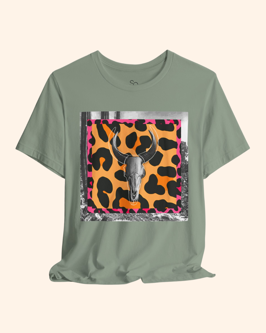 Western Night Cow Skull Graphic T-Shirt unisex t-shirt product image 5