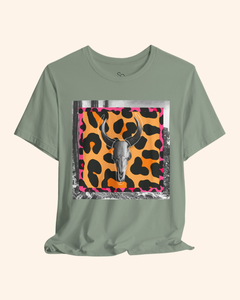Western Night Cow Skull Graphic T-Shirt unisex t-shirt product image 5