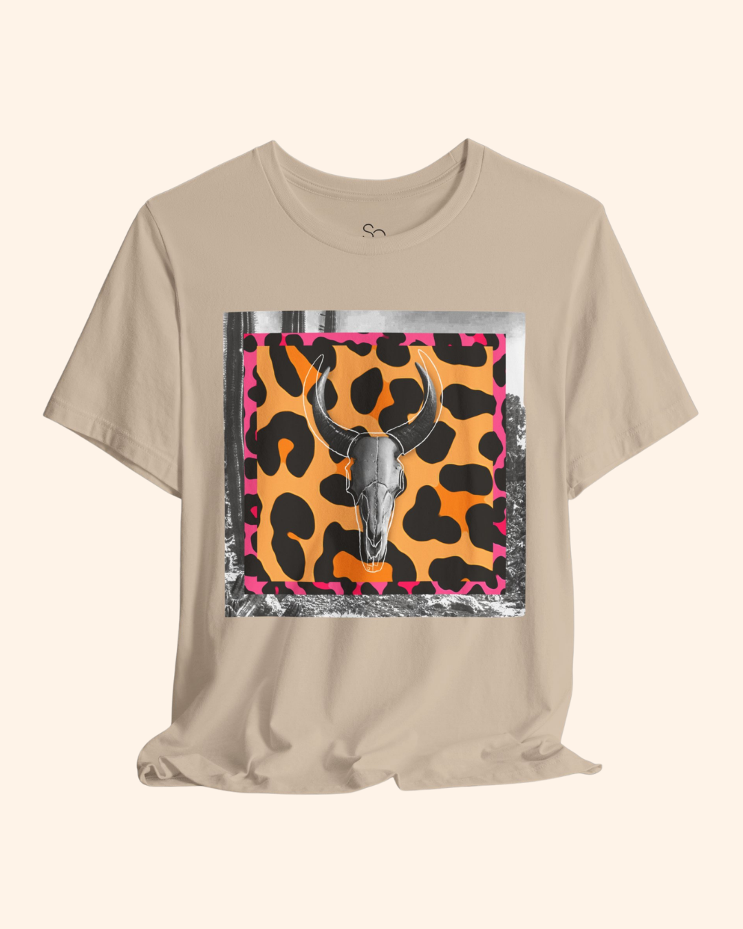 Western Night Cow Skull Graphic T-Shirt unisex t-shirt product image 4