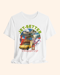 Jet-Setter Champagne Graphic T-Shirt unisex t-shirt product image 5