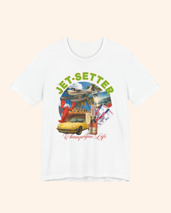 Jet-Setter Champagne Graphic T-Shirt unisex t-shirt product image 7