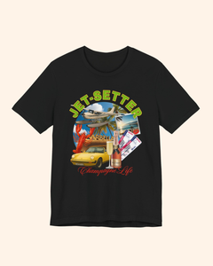 Jet-Setter Champagne Graphic T-Shirt unisex t-shirt product image 2
