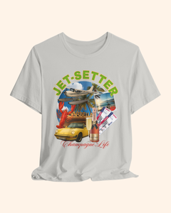 Jet-Setter Champagne Graphic T-Shirt unisex t-shirt product image 3