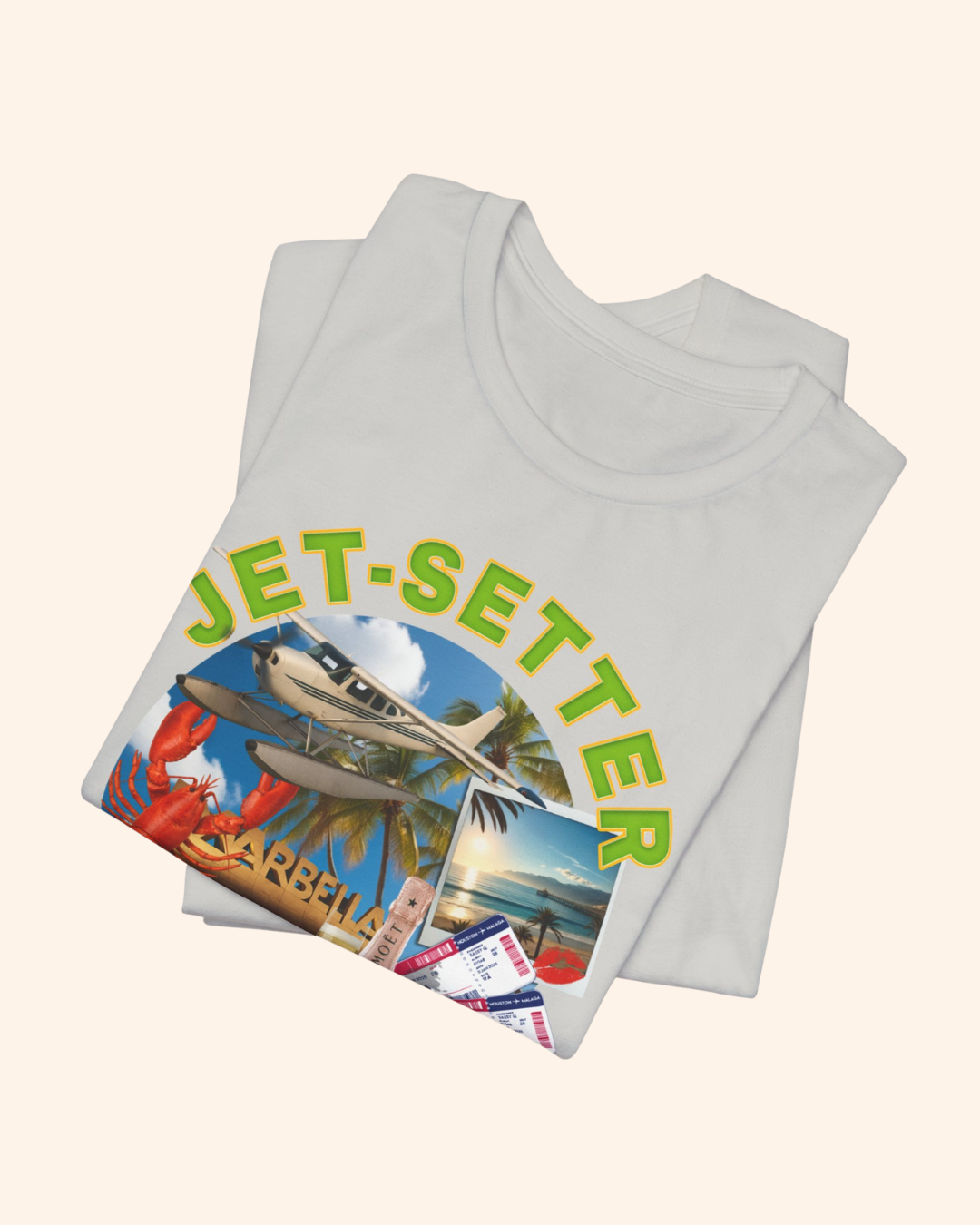 Jet-Setter Champagne Graphic T-Shirt unisex t-shirt product image 10