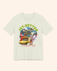 Jet-Setter Champagne Graphic T-Shirt unisex t-shirt product image 4