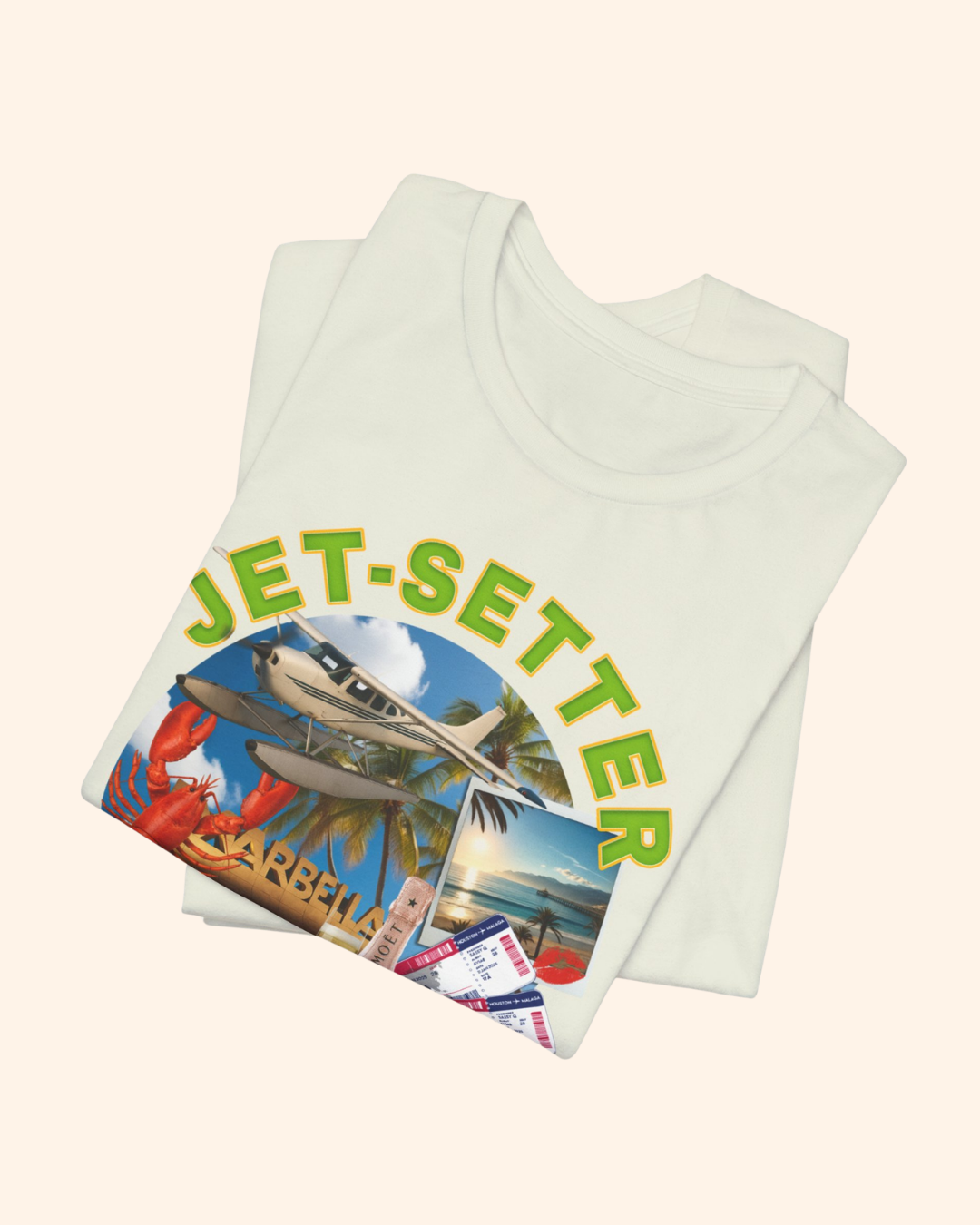 Jet-Setter Champagne Graphic T-Shirt unisex t-shirt product image 13