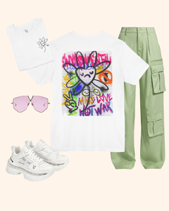 Peace and Love Graffiti Graphic T-Shirt unisex t-shirt product image 1