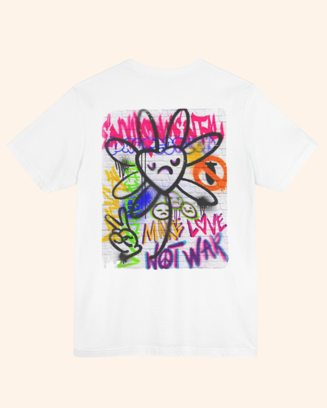 Peace and Love Graffiti Graphic T-Shirt unisex t-shirt product image 5