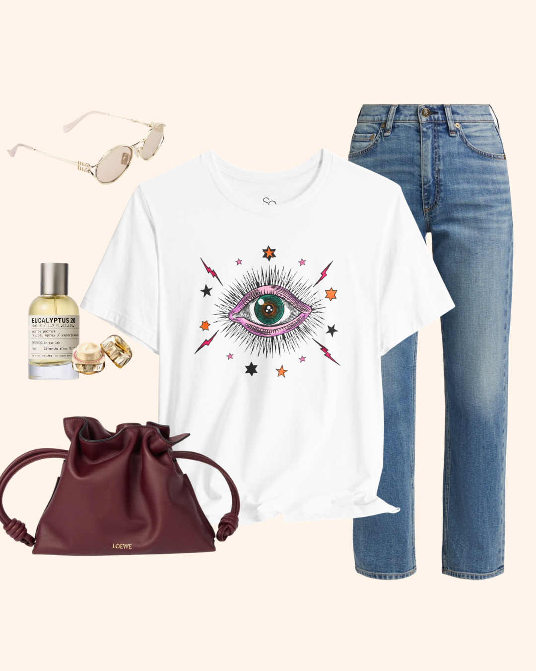 Stay Away Evil Eye Graphic T-Shirt unisex t-shirt product image 1