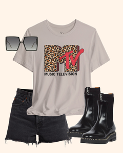 Leopard Music Graphic T-Shirt unisex t-shirt product image 1