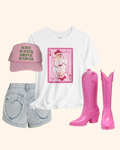 Poker Babe Queen of Hearts Graphic T-Shirt unisex t-shirt product image 1