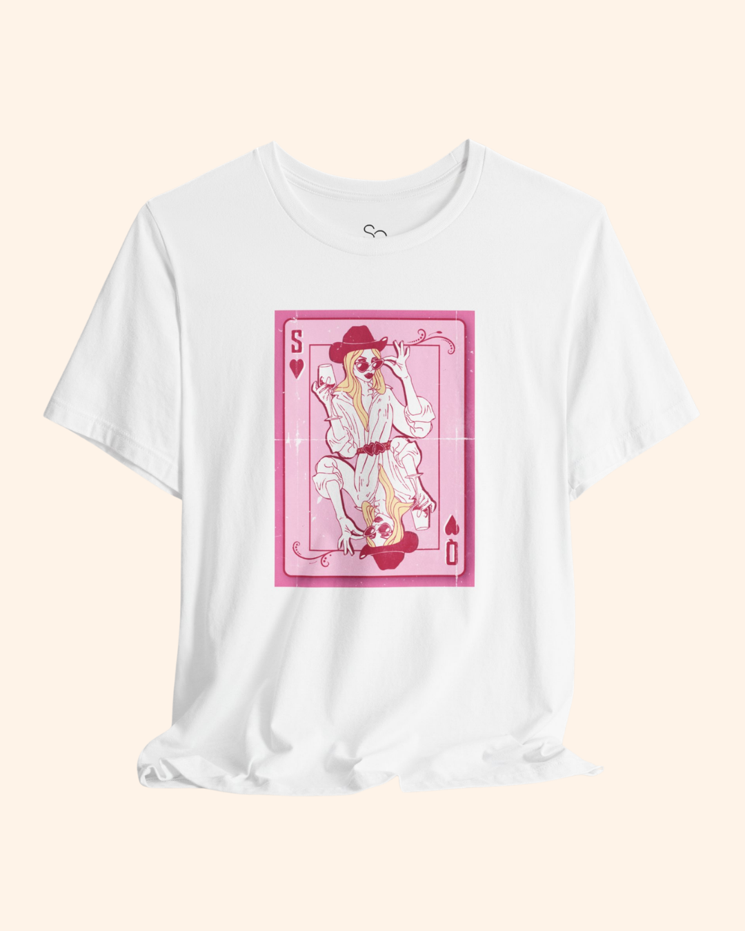Poker Babe Queen of Hearts Graphic T-Shirt unisex t-shirt product image 6