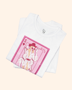 Poker Babe Queen of Hearts Graphic T-Shirt unisex t-shirt product image 7