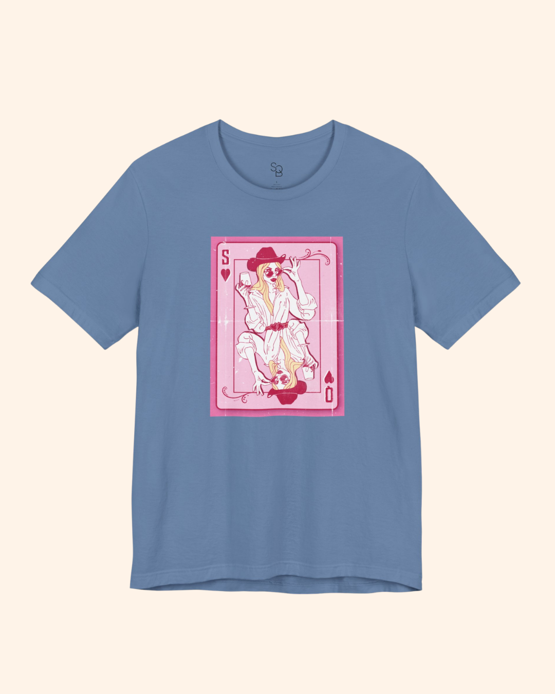 Poker Babe Queen of Hearts Graphic T-Shirt unisex t-shirt product image 2