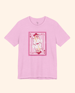 Poker Babe Queen of Hearts Graphic T-Shirt unisex t-shirt product image 3