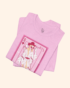 Poker Babe Queen of Hearts Graphic T-Shirt unisex t-shirt product image 11