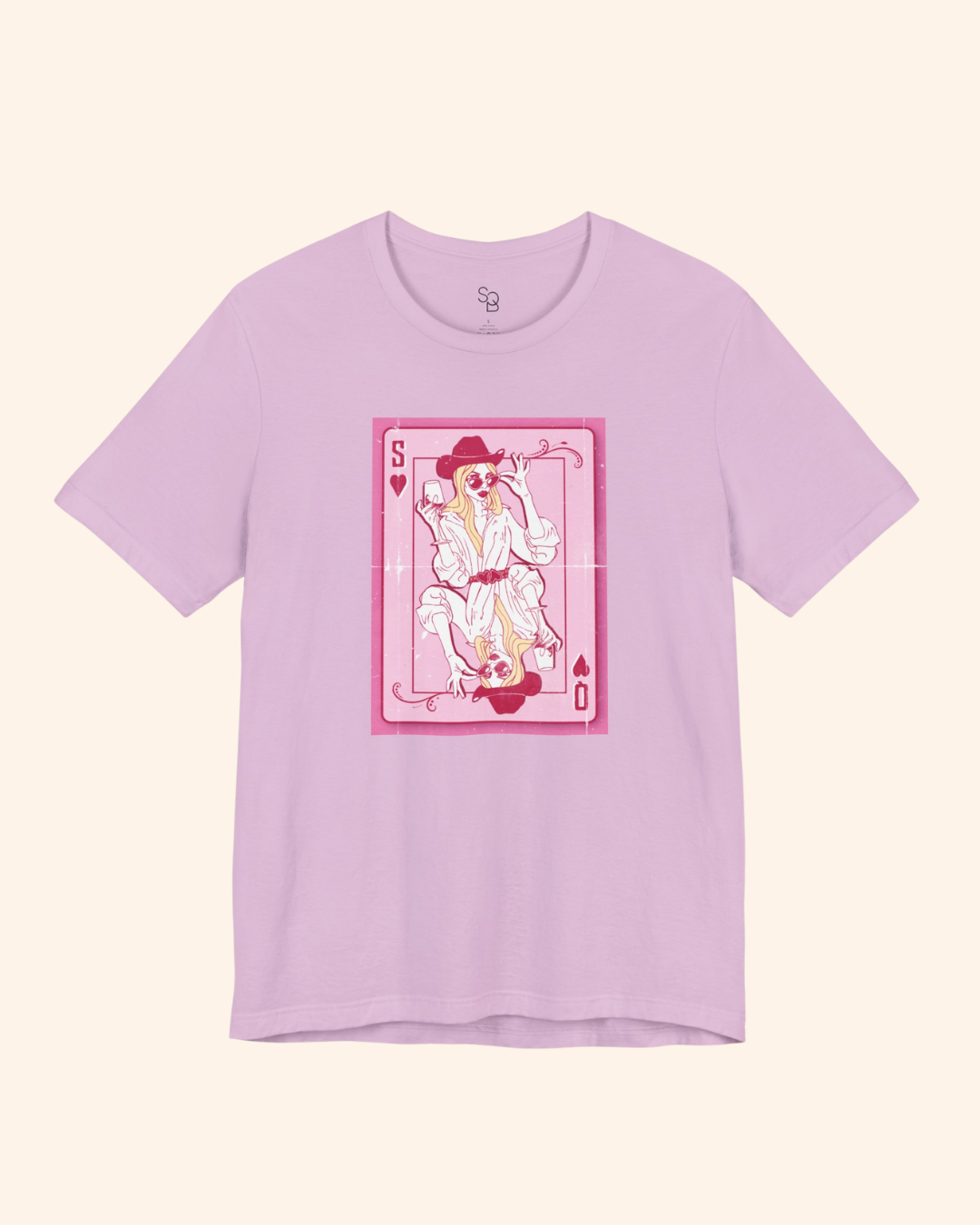 Poker Babe Queen of Hearts Graphic T-Shirt unisex t-shirt product image 4