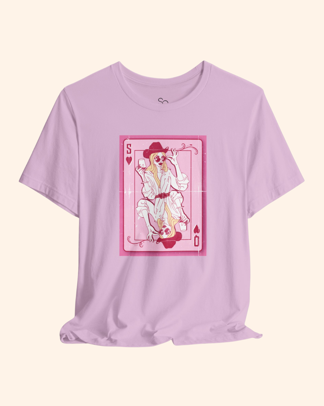 Poker Babe Queen of Hearts Graphic T-Shirt unisex t-shirt product image 12