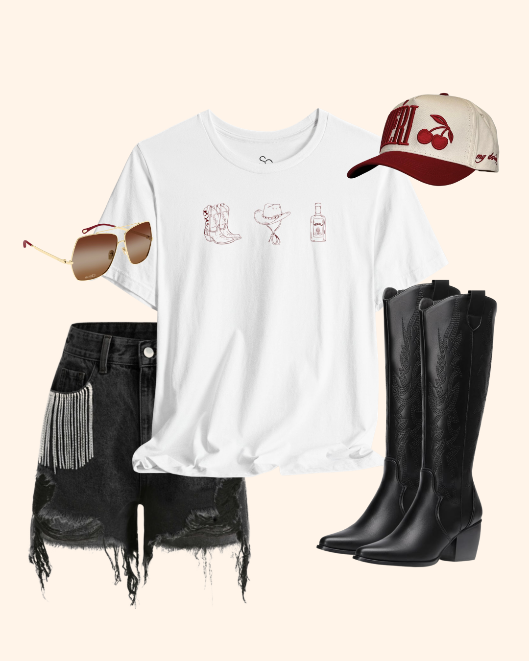 Rodeo Nights Western Graphic T-Shirt unisex t-shirt product image 1