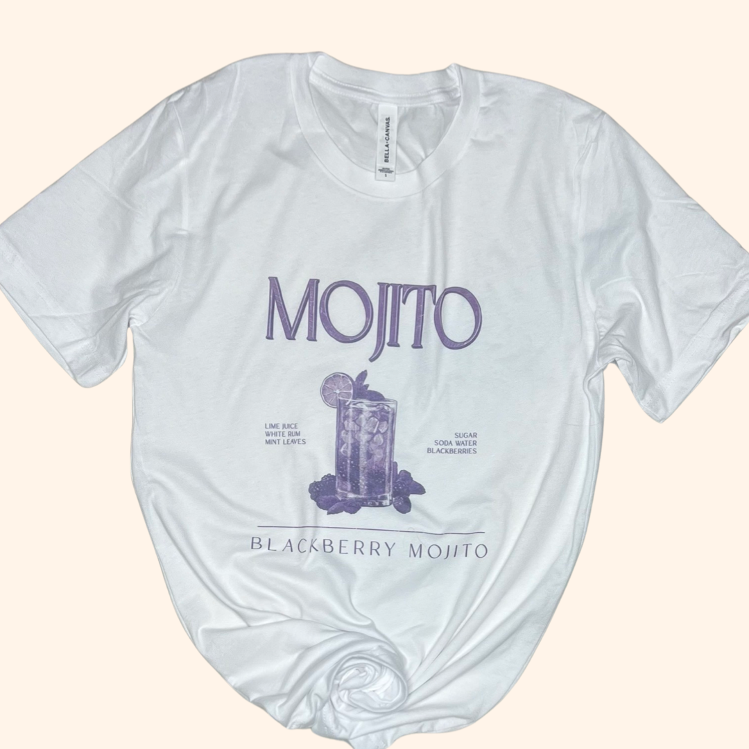 Black Berry Mojito T-shirt (Vintage Feel)
